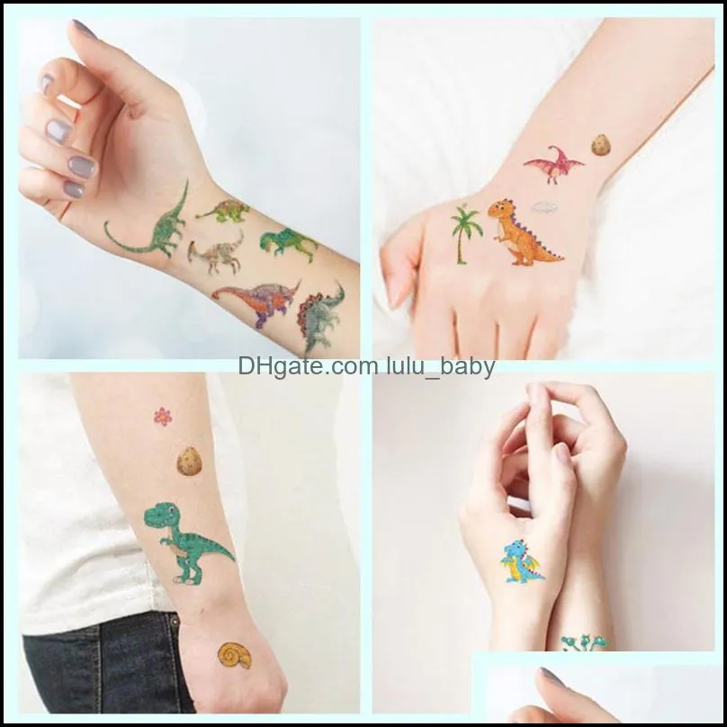 set of 10pcs children temporary tattoo various pattern cartoon fake tattoos for kids waterproof temporary tattoo sticker