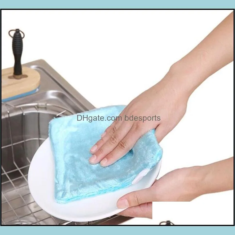 cleaning cloth antigrease wiping rags wooden fiber cloth multifunctional home dishwashing cleaning kitchen tools dish towels zy 41 j2