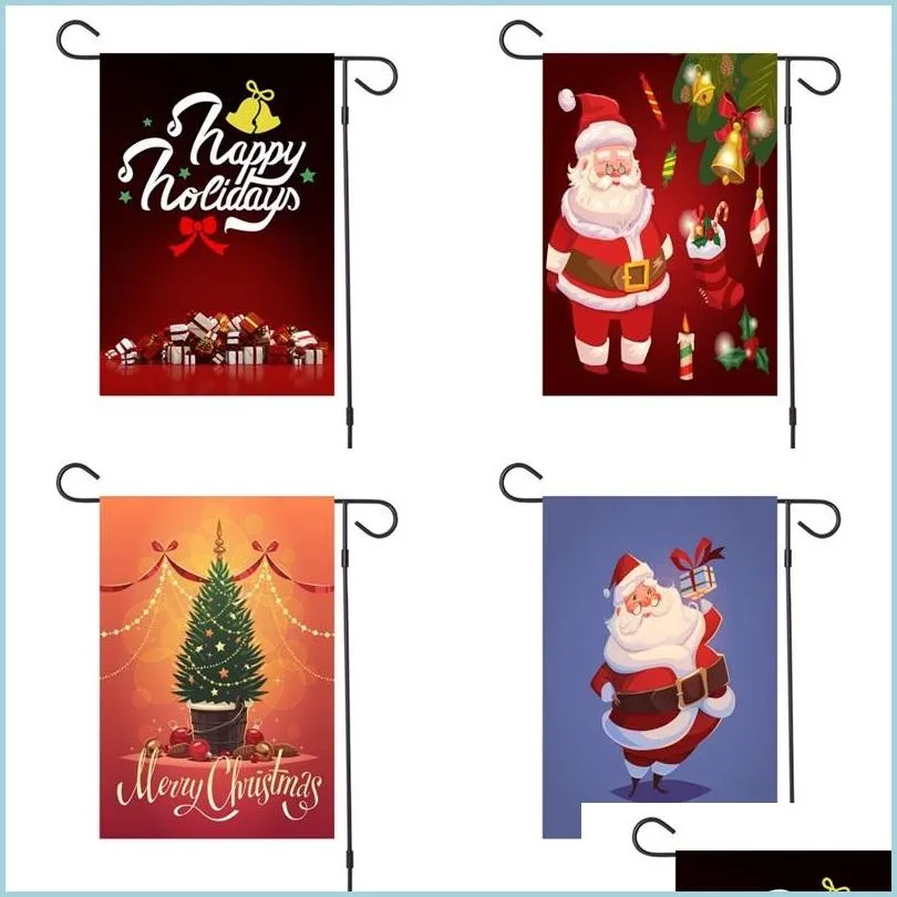 outdoor courtyard decoration banner merry christmas gifts 2020 garden flag create atmosphere bow flags 6mx f2