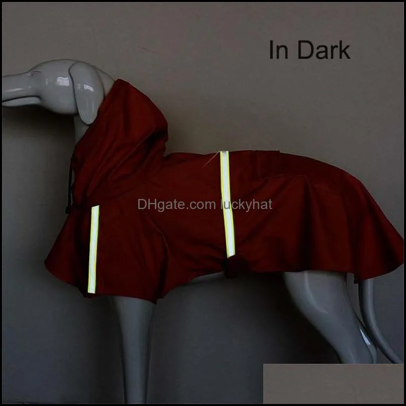 apparel pet dog reflective waterproof raincoat safe walk the dogs raincoats outwears accessories