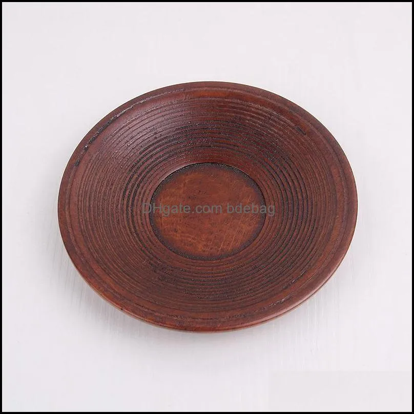 bowl japanese style tableware circular woodiness stripe adult use tray pure color originality light refreshments dessert dish manufa8 5zl