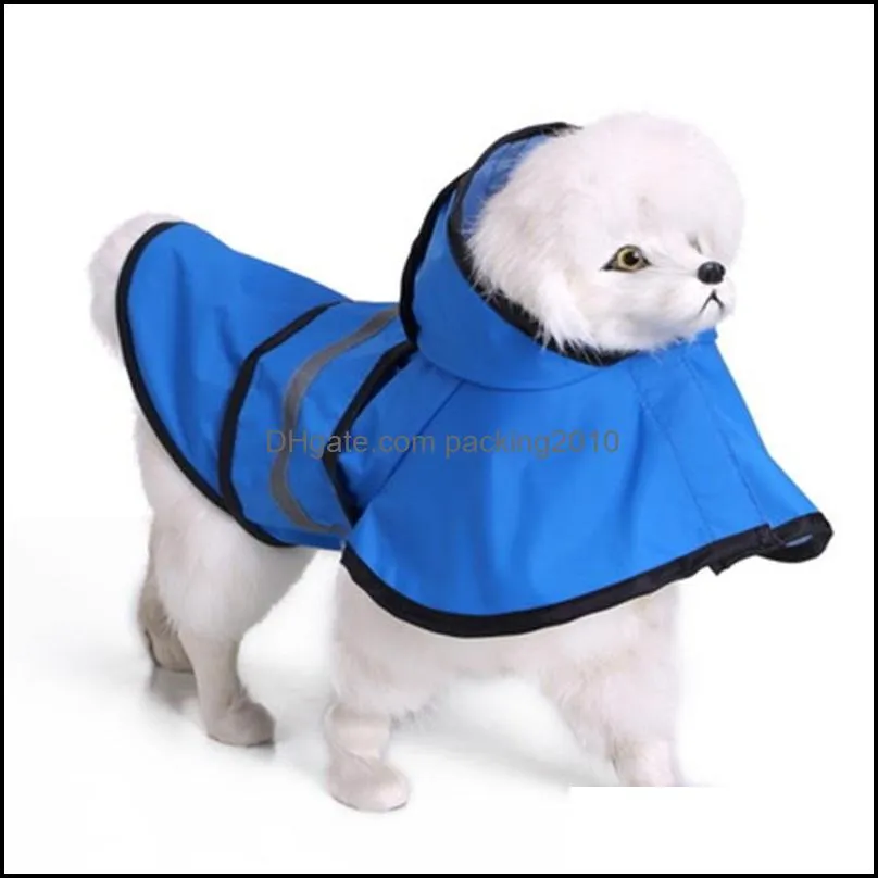 windbreak high quality pets raincoat small and large dogs quick drying poncho reflective light cloak water proof 29mq h1