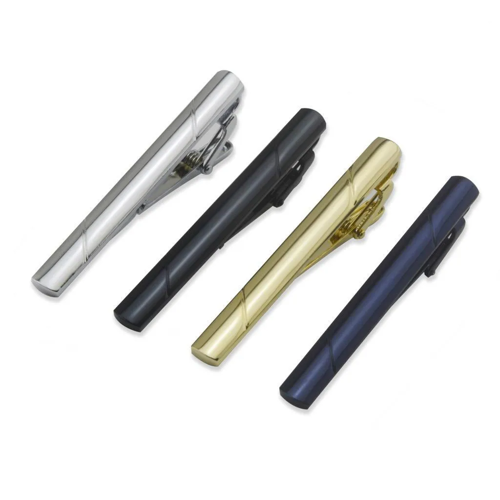 simple groove twill tie clips business suits shirt necktie ties bar clasps fashion jewelry for men