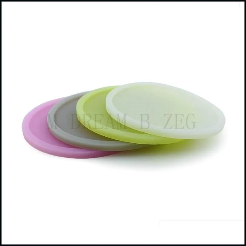 creative silicone luminous coasters round silicone fluorescent drink cup mats non-slip coasters home table decoration accessories