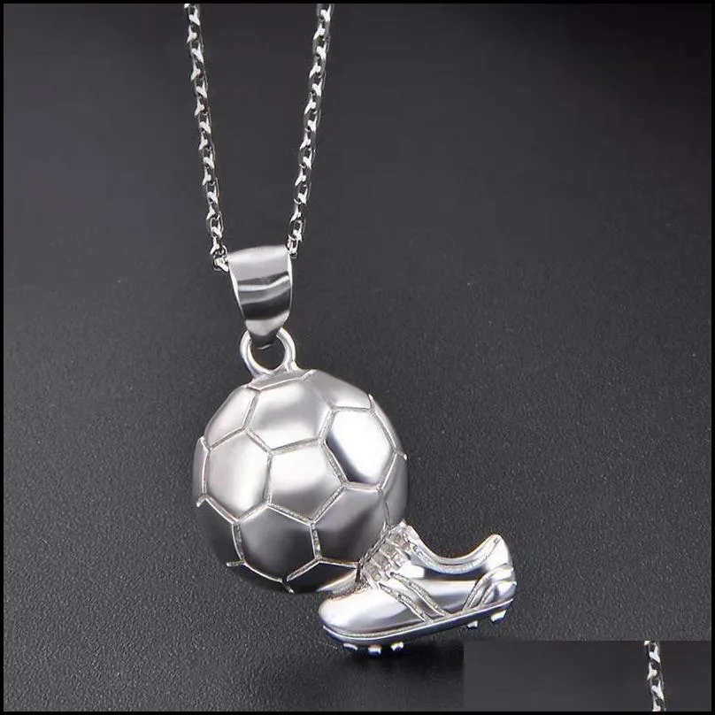 fashion sports football pendant necklaces for for boy men gifts soccer ball men necklace jewelry