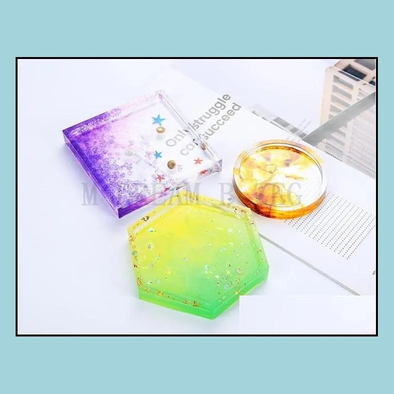 silicone casting molds casting crystal mold clear epoxy silicone resin liquid mold diy flower pot base tea coaster