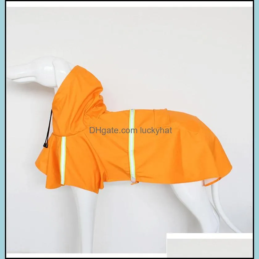 apparel pet dog reflective waterproof raincoat safe walk the dogs raincoats outwears accessories