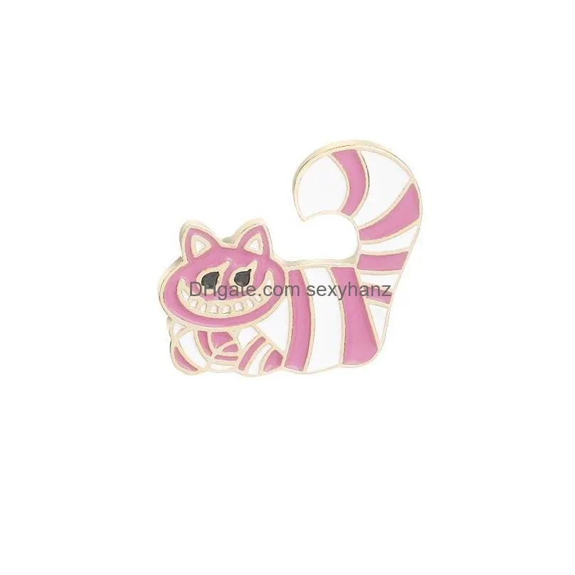 lovely cup castle enamel pin brooch fashion girl pink cartoon gold plate cat brooches for women xmas gift jewelry badge bag shirt pin