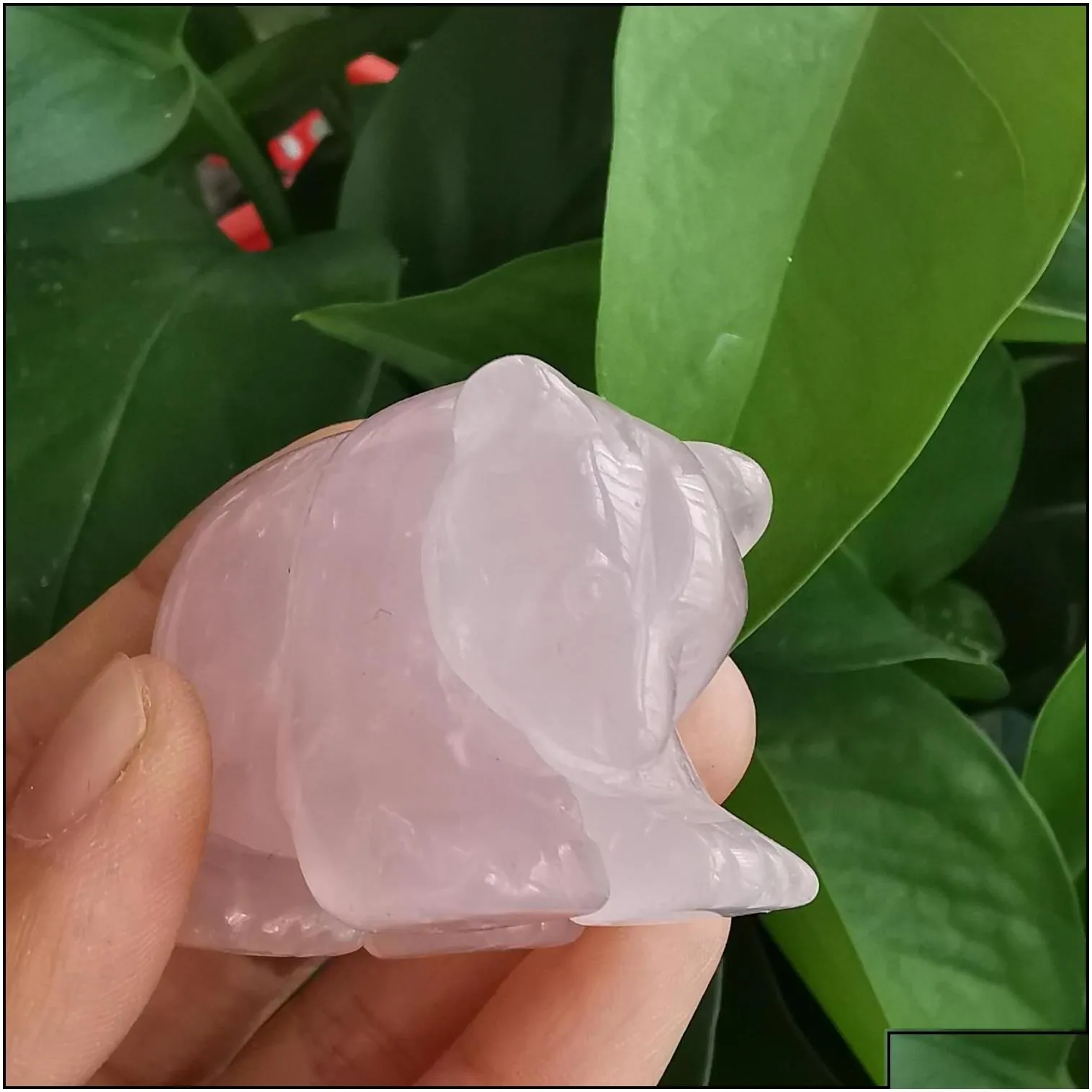 arts and crafts natural stone carved tiger eye cute bear rose quartz crystal figurine statue t2001176861049 drop delivery home garde