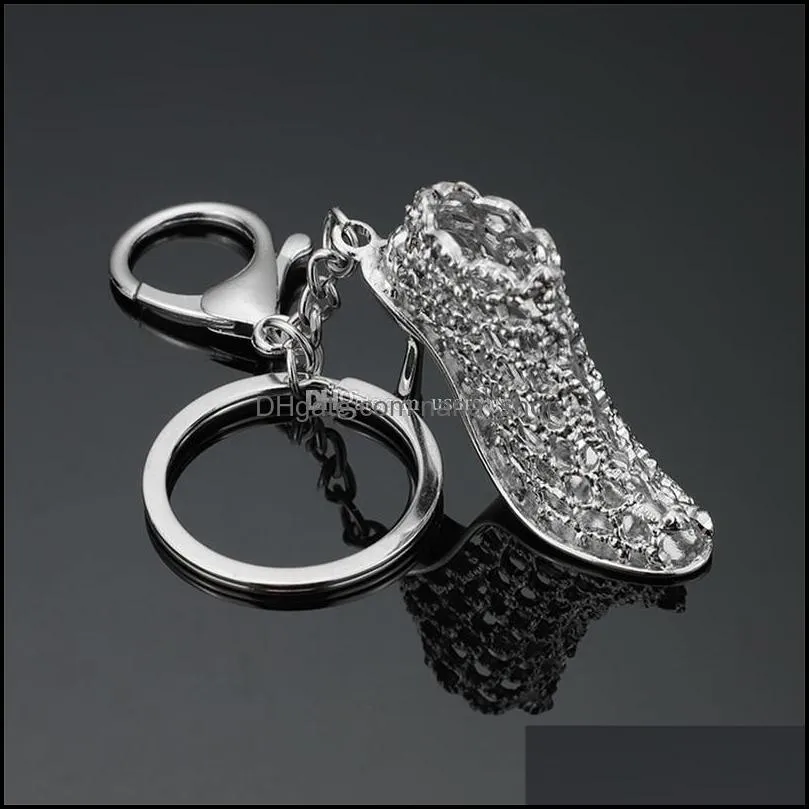 metal high heel shoe keychain carabiner keyring bag hangs fashion jewelry for women
