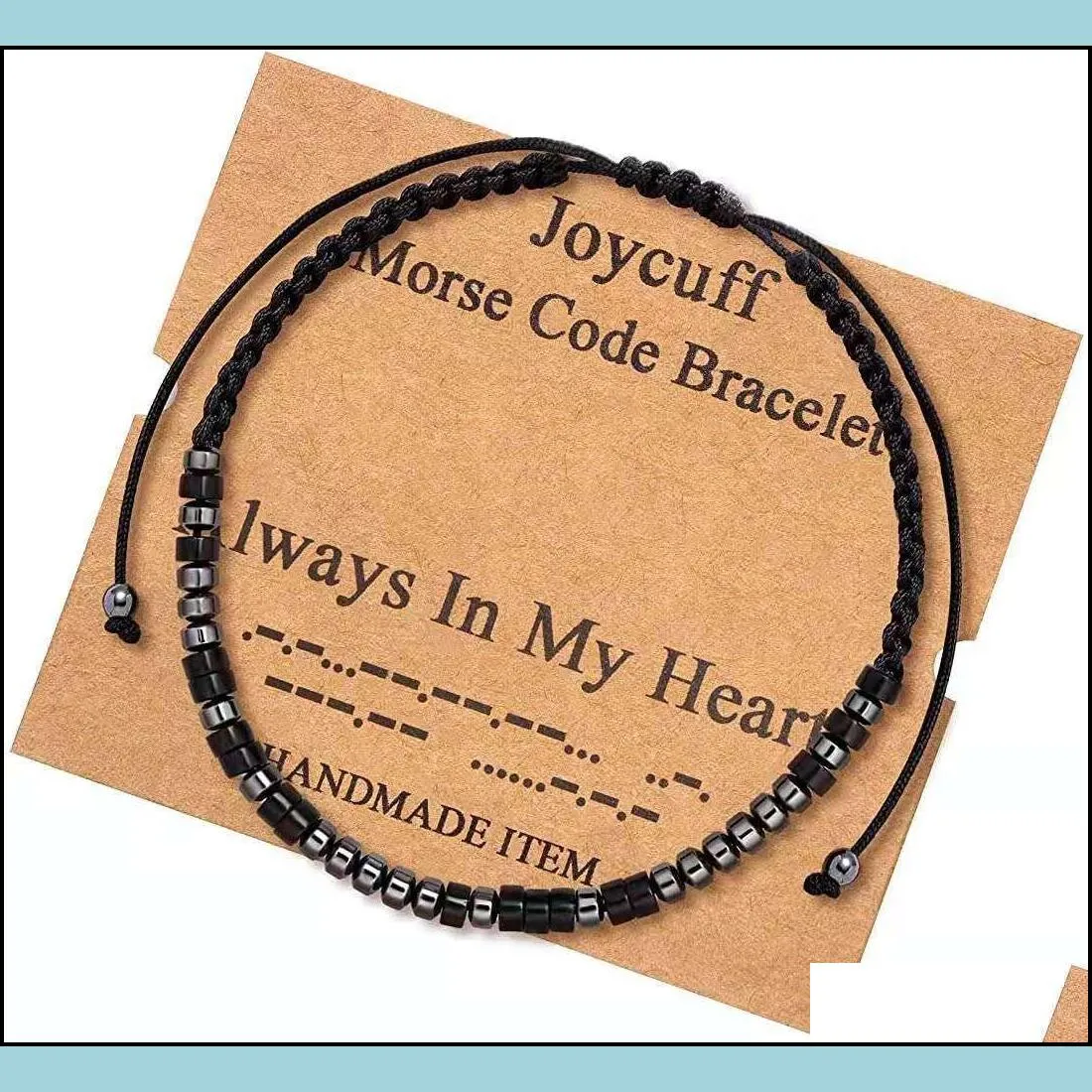 handmade morse code bracelets in my heart lover friendship bracelet for women men bff charm chain jewelry promise gifts