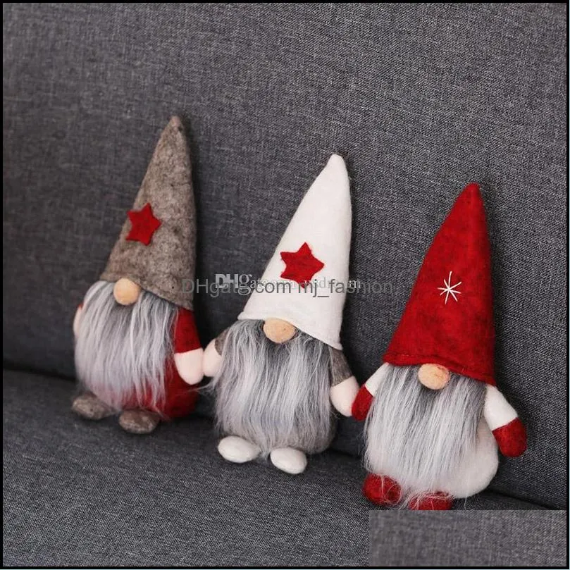 christmas santa plush doll face handmade elf dwarf decoration home christmas decoration gift 