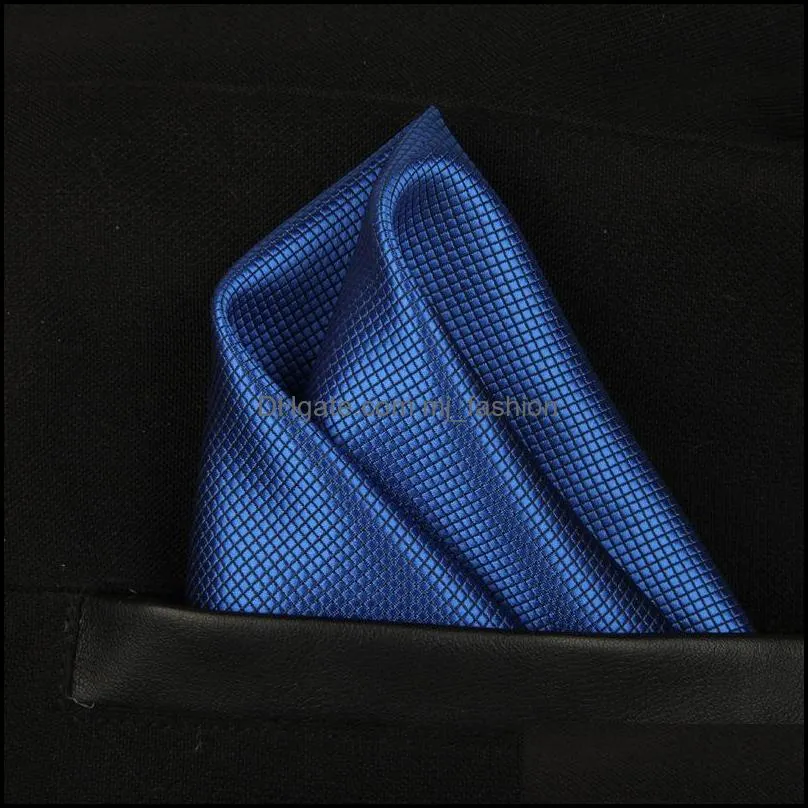 solid shiny full square kerchief handkerchief imitation silk gentleman hanky cravat for wedding groom fashion accessories