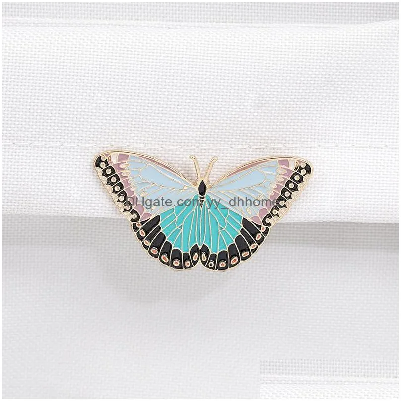 luxury butterfly brooches pins gift cartoon alloy dripping oil insect brooches for girls cute jewelry button collar badges shirt pin