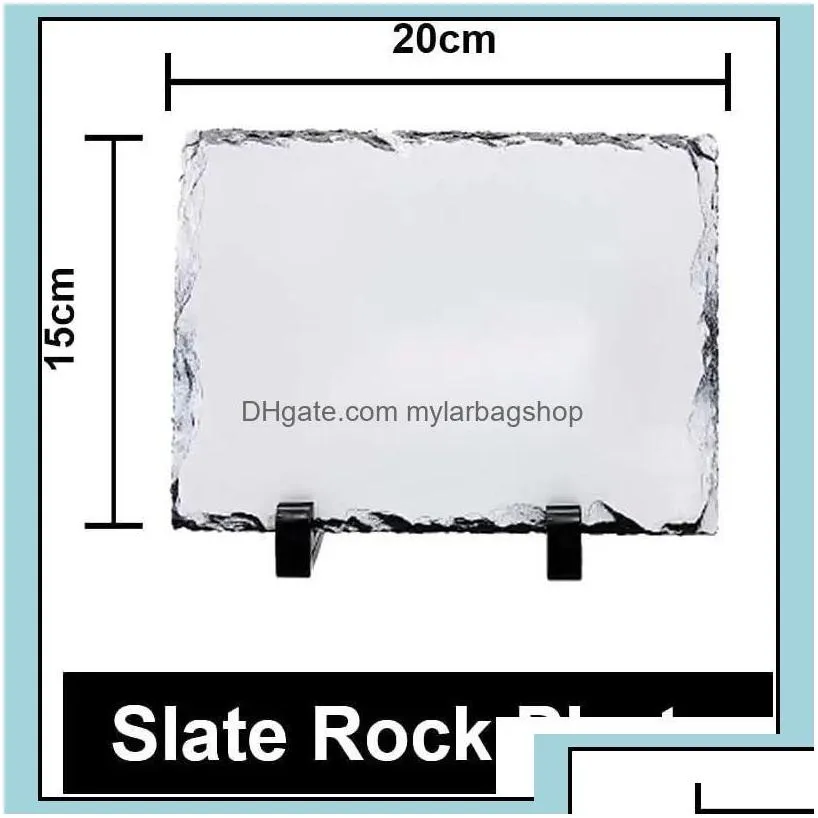 frames and modings arts crafts gifts home garden mr.r sublimation blank rectangar rock slate po plaque picture frame cust dhkju