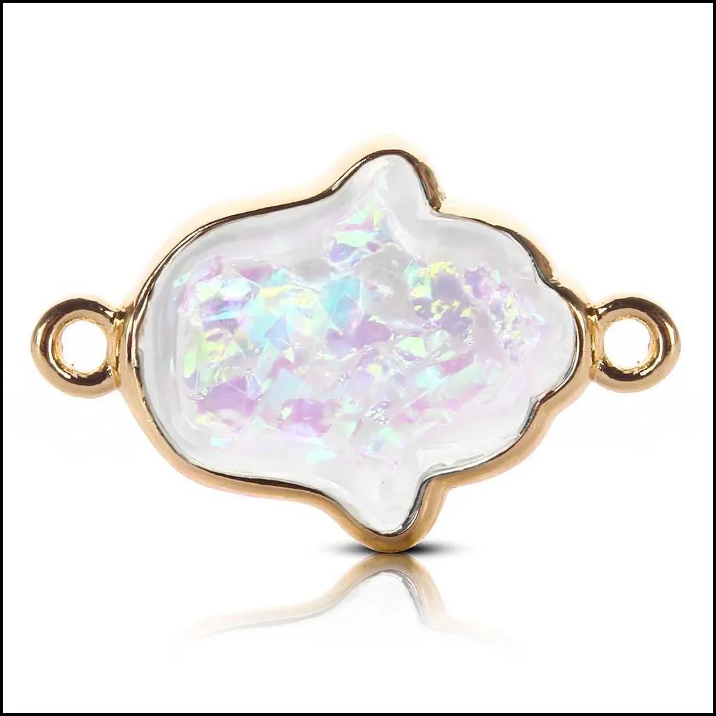 resin synthetic opal fatima hand charm fit for making diy bracelets or necklaces jewelry ear necklaces findings