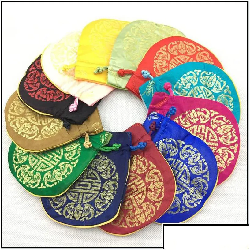 gift wrap vintage happy mini small bags for gift tea candy chocolate silk brocade pouch high end dstring chinese ethnic style jewelr
