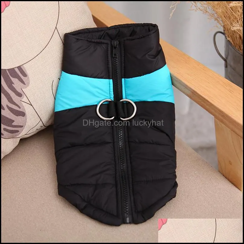 autumn winter dog warm waistcoat apparel pet dog vests coats with leashes rings dogs clothes