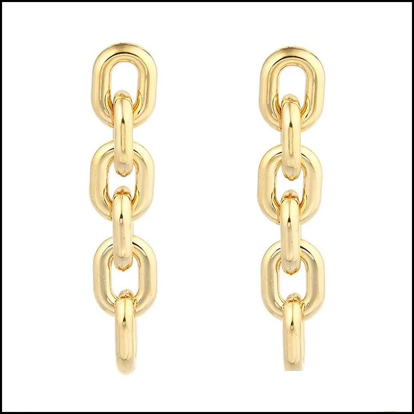 new korean design triangle geometry earrings resin chain dangle earring for women fashion jewelry