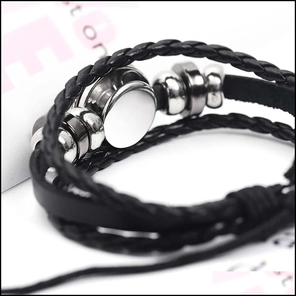 fashion buddhist sri yantra pendant bracelets sacred geometry crystal cabochon pendant sri yantra high quality multi layer leather