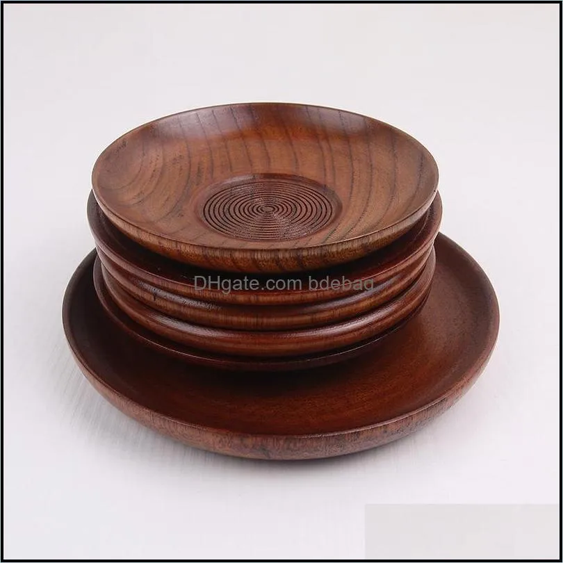 bowl japanese style tableware circular woodiness stripe adult use tray pure color originality light refreshments dessert dish manufa8 5zl