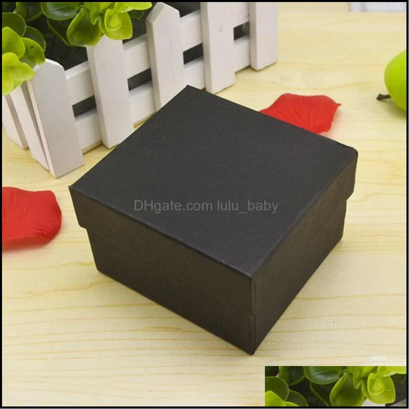 fashion watch boxes black red paper square watches case with pillow jewelry display storage box