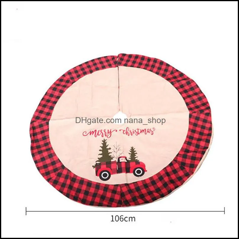 merry christmas tree skirt cushion flower print xmas tree skirts party festive party home decoration