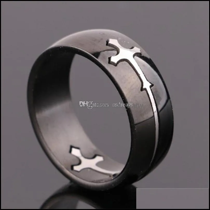 removable jesus cross rings stainless steel rings women men silver gold cross fashion jewelry gift