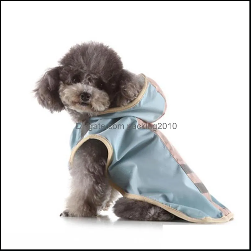 windbreak high quality pets raincoat small and large dogs quick drying poncho reflective light cloak water proof 29mq h1