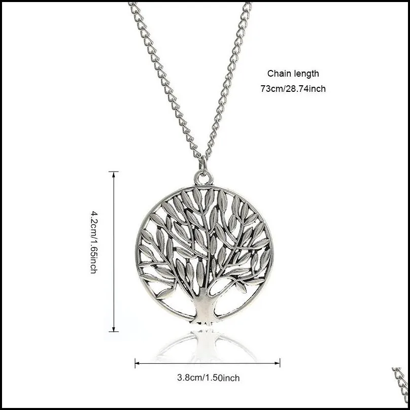 new fashion vintage silver sweaters necklaces for women designer life of tree feathers turtles elephants lady pendant long neckless