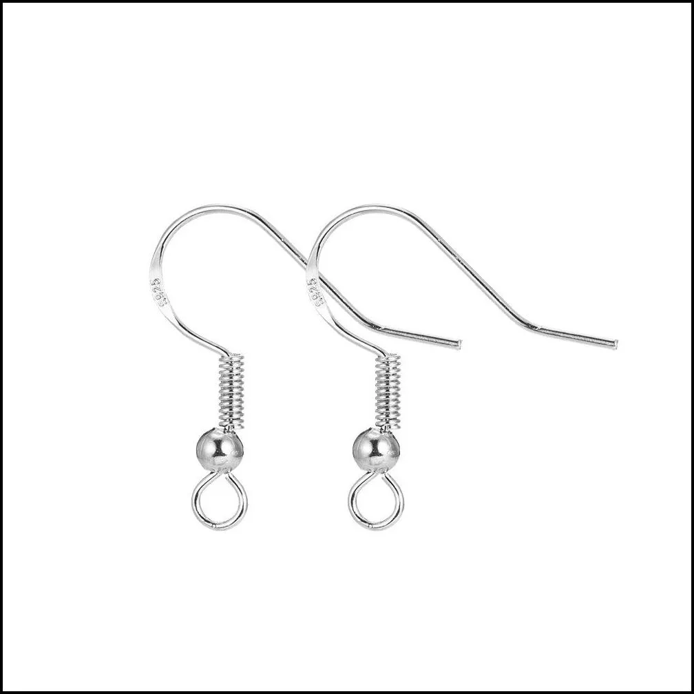 925 sterling silver plated earrings hooks hypoallergenic anti allergy earing ear clasps for diy jewelry making supplies