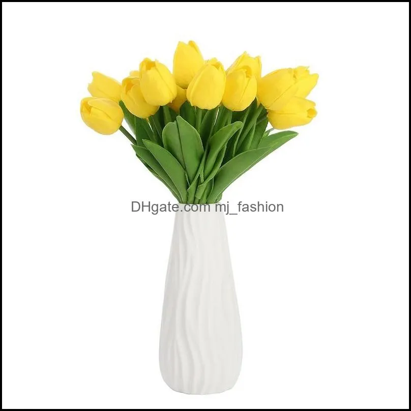 real touch artificial flowers mini tulip faux floral greenery party wedding home decor