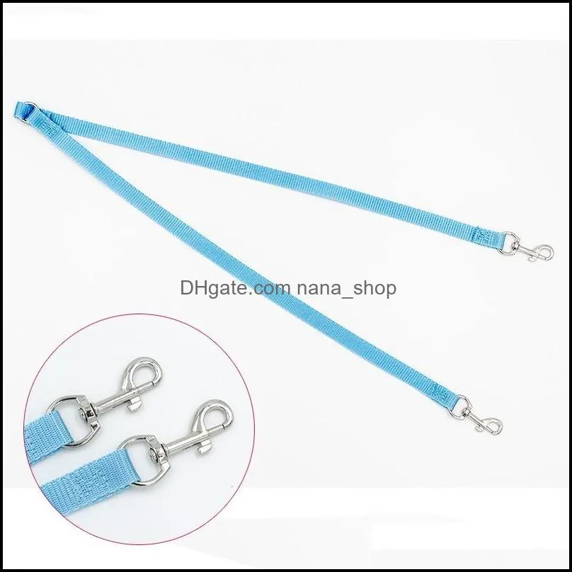 no  dual dog leash candy color double quicklink dogs leashes pet supplies