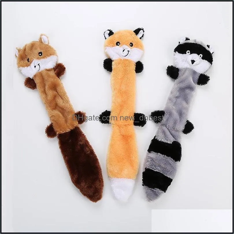 dog squeaky plush toy cute fox shape pet chews dog toys dog accessories 