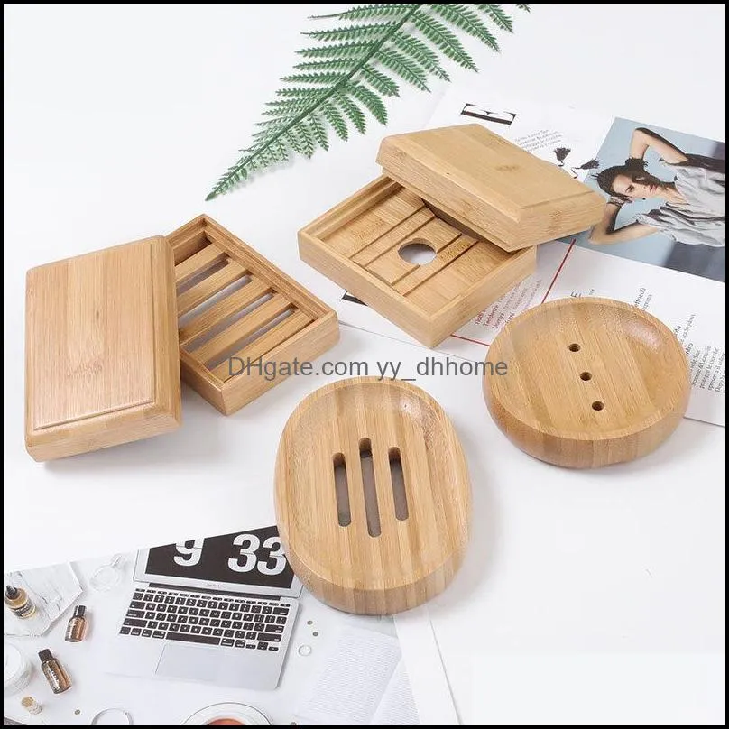 15 styles soap dishes bamboo square round rectangle soap holder durable drain soap rack eco friendly bathroom accessories