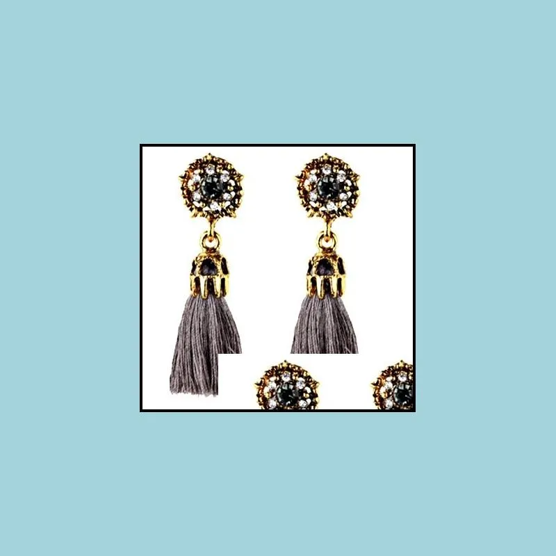 vintage glitter tassel earrings for women in four colors are a versatile winter accessory