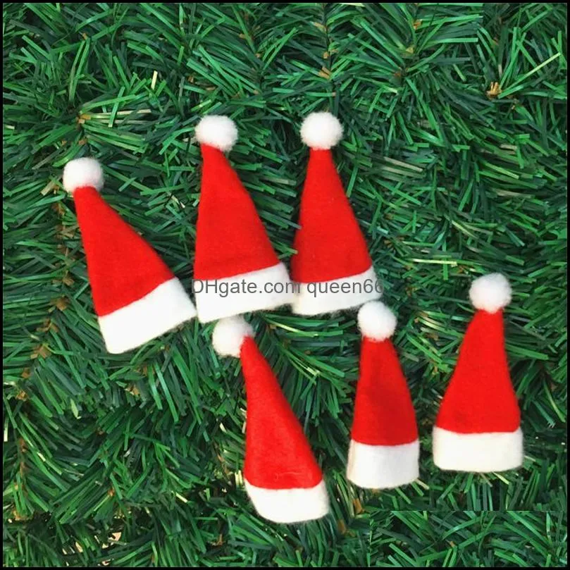 mini christmas hat red lollipop hat cap candy hats christmas decorations home decor festive supplies gift