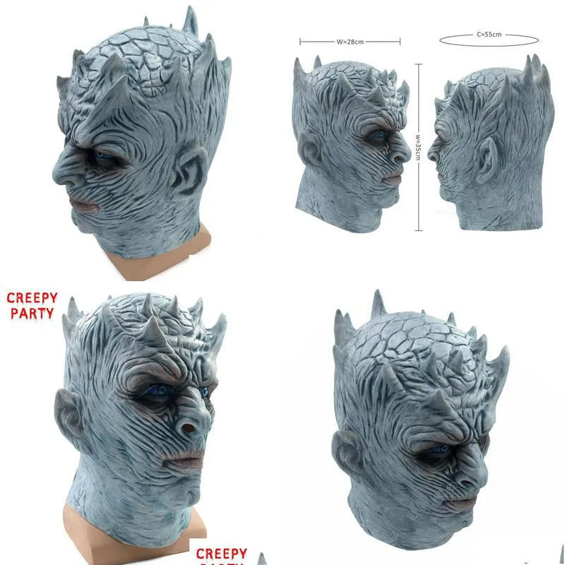 halloween mask nights king walker face night re zombie latex mask adults cosplay throne costume party