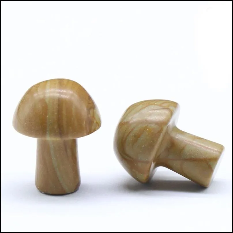 20mm howlite mushroom sculpture mini mushrooms gemstone decoration colorful stone decor crafts for garden yard decor