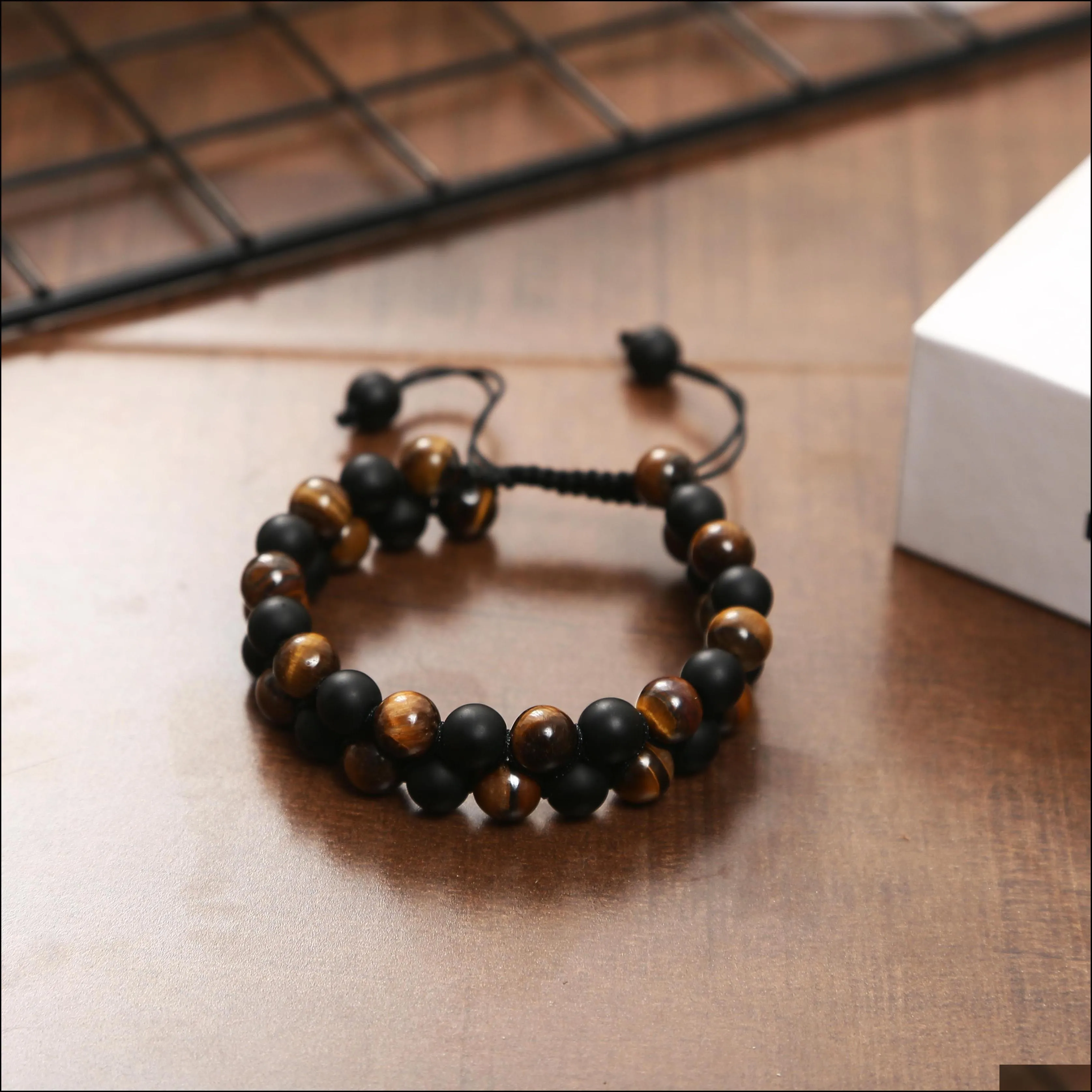  oil bracelet adjustable beads double rows lava rock bracelet perfume diffusion yoga birthday gift
