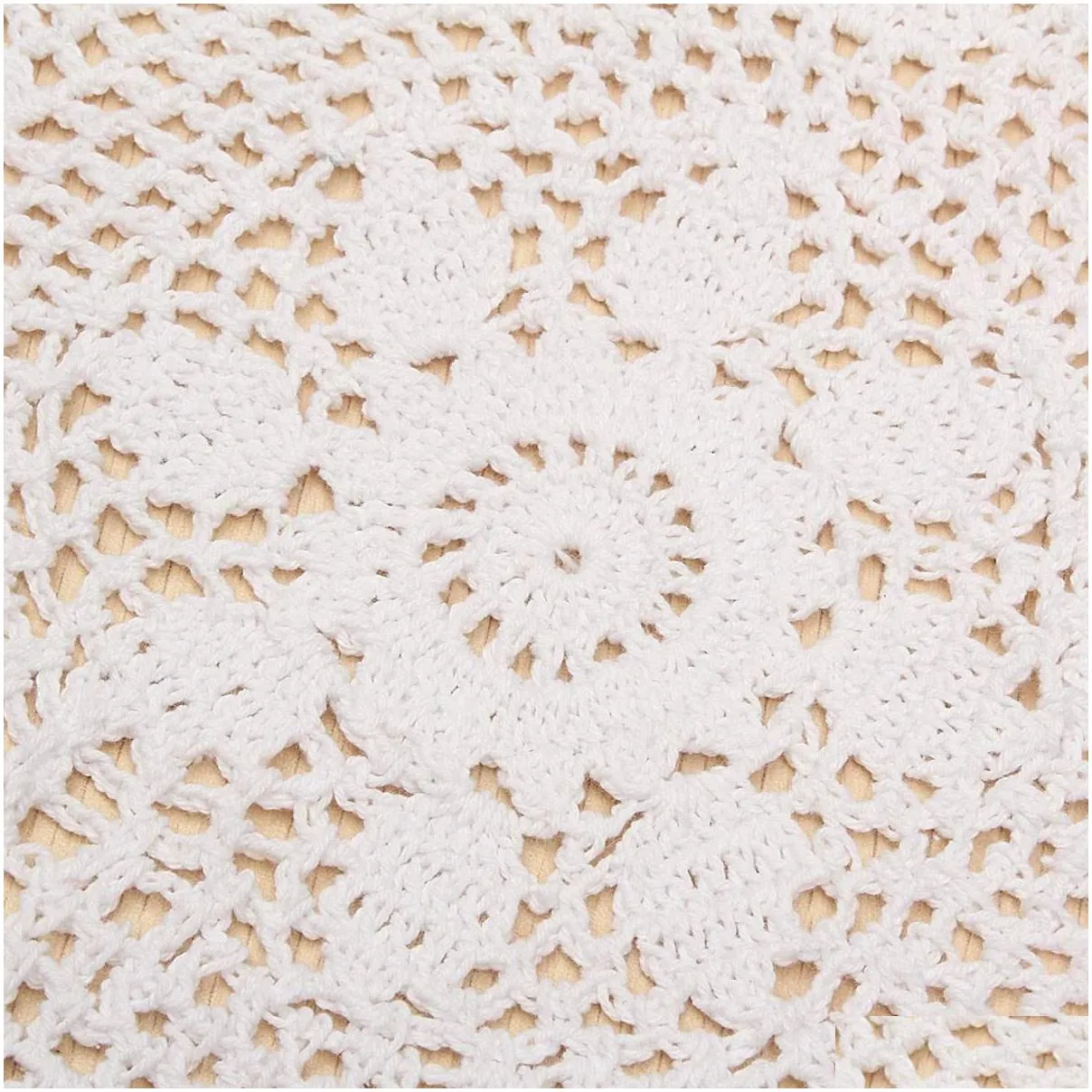 mats pads 37cm round lace hand crocheted doily placemat vintage floral coasters home coffee shop dining table decorative gadgets