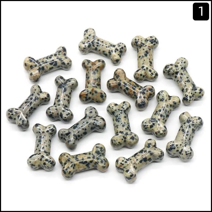 mini size crystal crafts natural dalmation jasper stone crystals carving bones animal gemstones carving healing stones