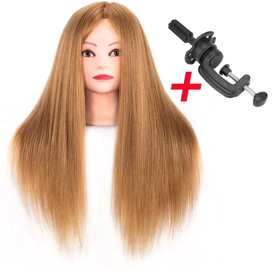 Female Hair Mannequin Training Head 80%-85% Real Human Hair Styling Dummy Doll Heads Hairstyle Practice