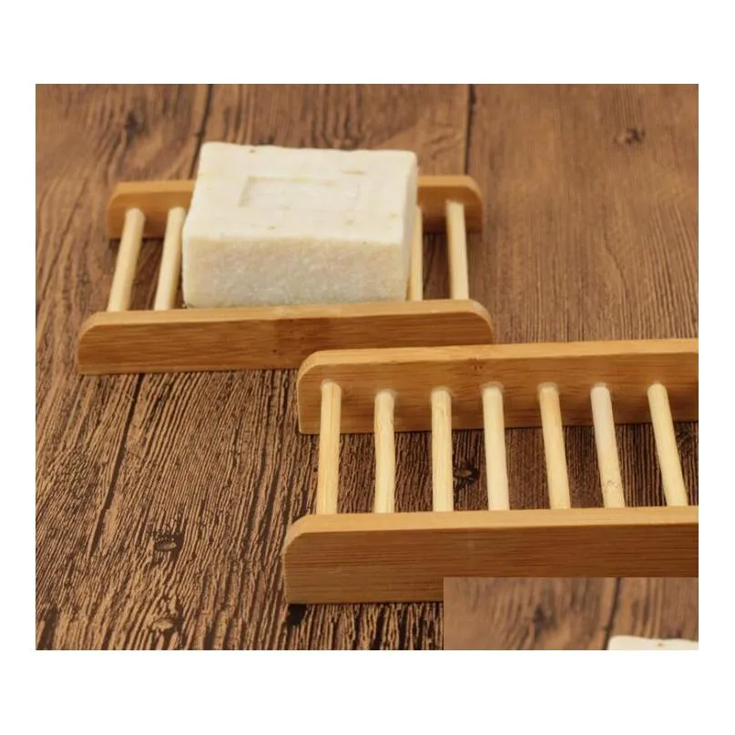 bamboo soap holder wooden natural bamboo soap dish storage soap rack plate box container for bath shower plate bathroom