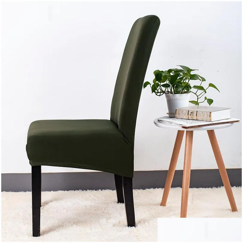 solid printing flexible elastic antidirty big chair cover banquet hotel dining home decoration chair slipcover large size xl