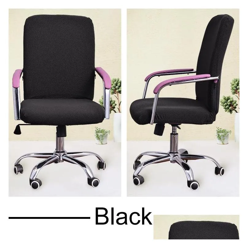 universal jacquard fabric office chair cover computer elastic armchair slipcovers seat arm chair covers stretch rotating lift