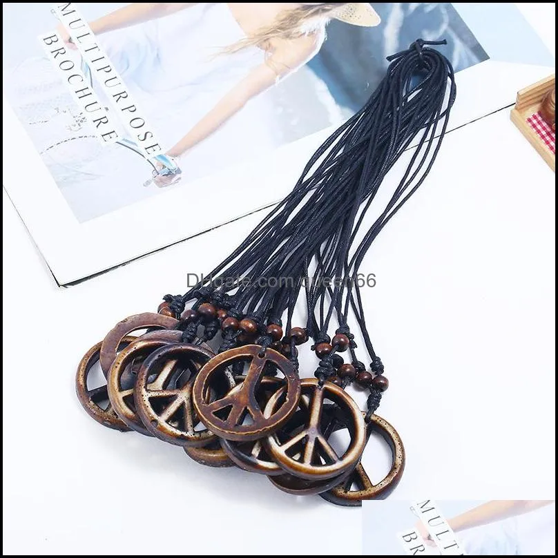 world peace symbol necklaces adjustable long chain fashion jewelry necklace for women men fashion jewelry gift