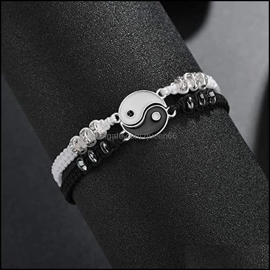 yinyang charm bracelet weae combination couple bracelets bangle cuff friendship lover fashion jewelry