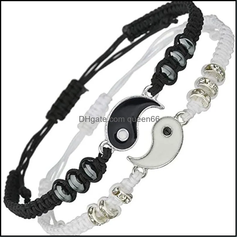 yinyang charm bracelet weae combination couple bracelets bangle cuff friendship lover fashion jewelry