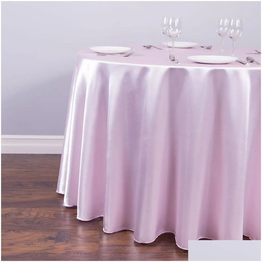 table cloth 1pcs satin tablecloth 5790120 white black solid color for wedding birthday party